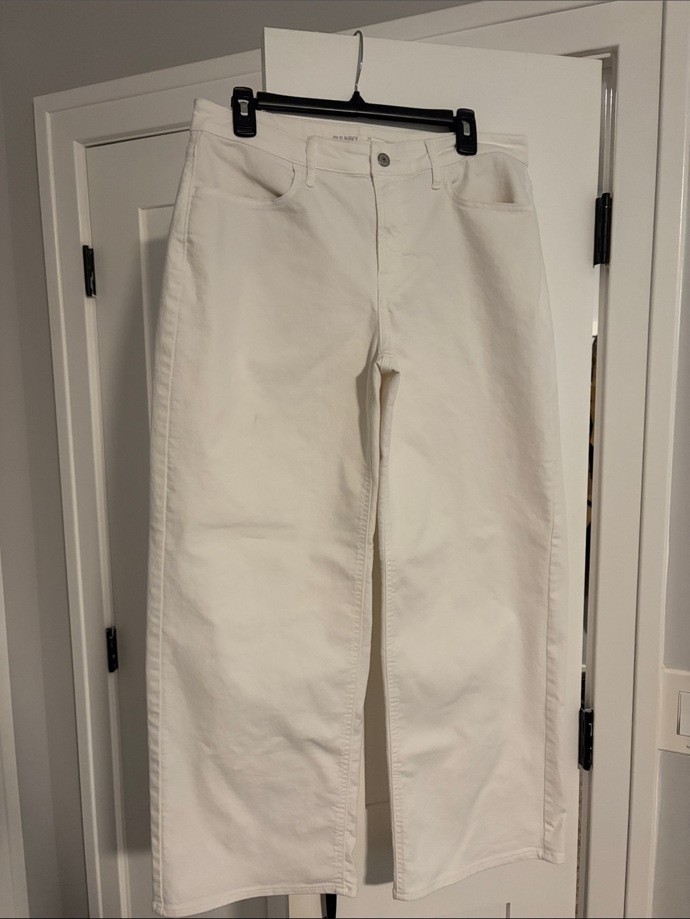 Old Navy White High-Rise Wide Leg Jeans